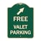 Signmission Free Valet Parking W/ Upper Right Arrow Heavy-Gauge Aluminum Sign, 24" x 18", G-1824-23940 A-DES-G-1824-23940 - alternate 1